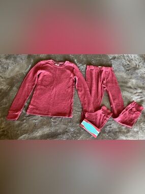 NWT City Thread Rib Knit Pajama / Long John Set
